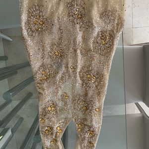 Basix black label gold cocktail dress